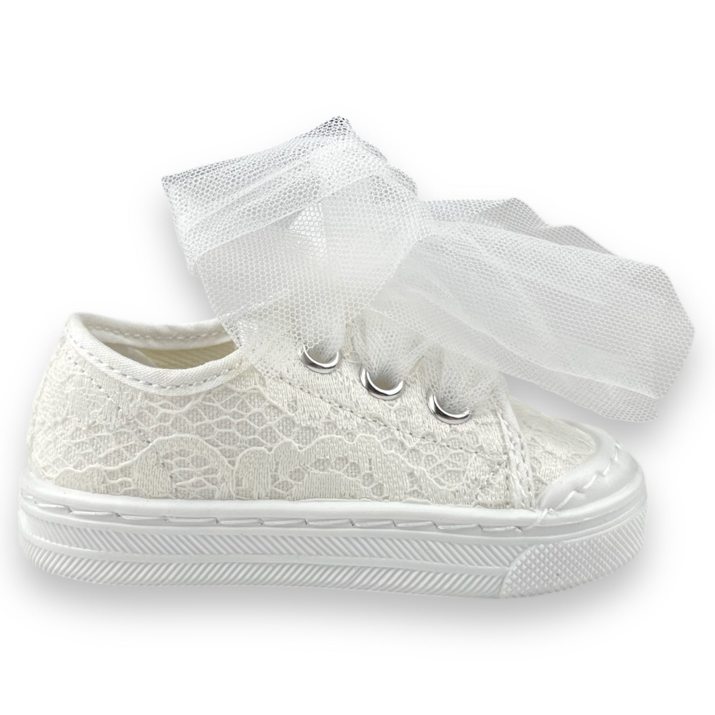 Zapatos Spindoctor White Girl In Tulle Lace Lace de 19 a 23