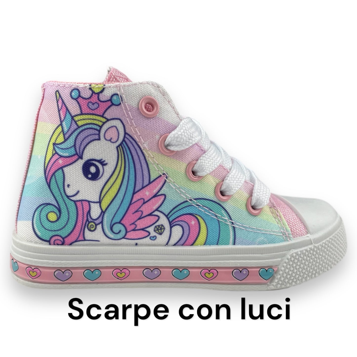 UNICORN shoes for girls with lights from 25 to 33