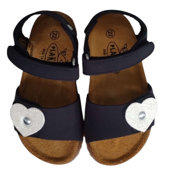 Sandali Primi Passi PLAKTON Peggy Blu in pelle da bambina Taglie 19-24