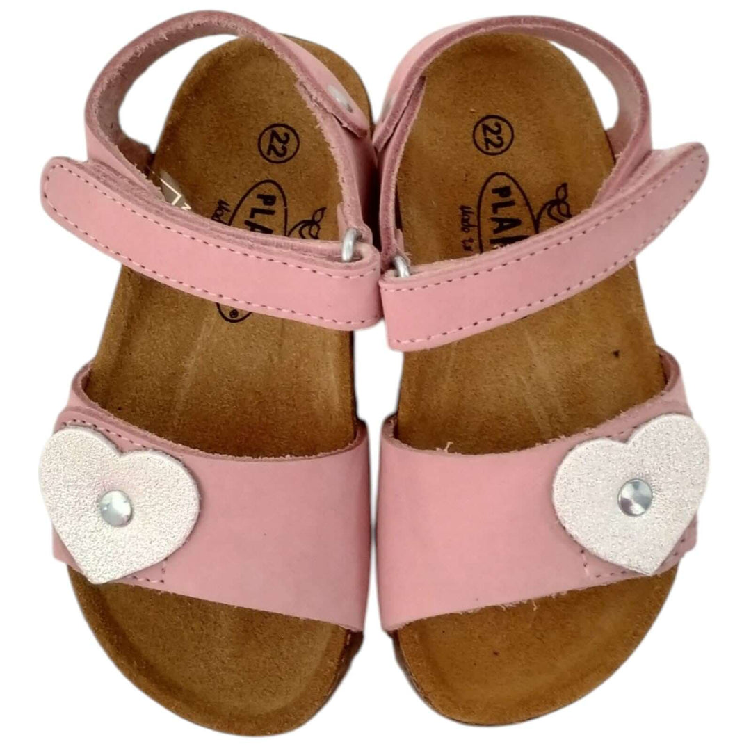 Sandali Primi Passi PLAKTON Peggy Rosa in pelle da bambina Taglie 19-24