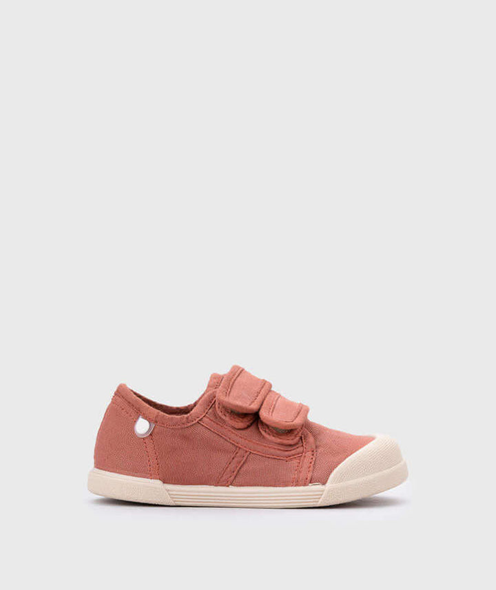 Sapatos de lona Igor com velcro duplo mod Lona na cor Terracota