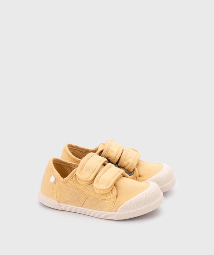 Igor canvas shoes with double velcro mod Lona yellow