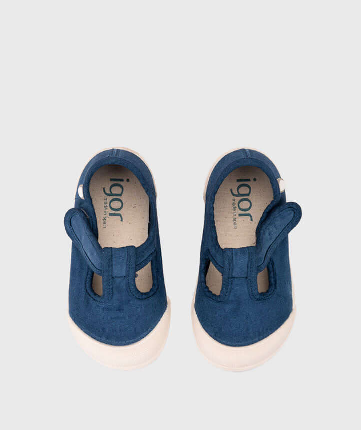 Zapatos Igor en lona modelo Lona Petito azul