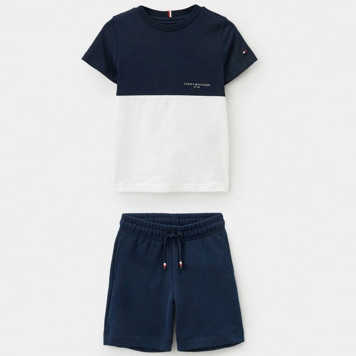 Completo TOMMY HILFIGER t-shirt e bermuda 6/9 mesi - 12 anni
