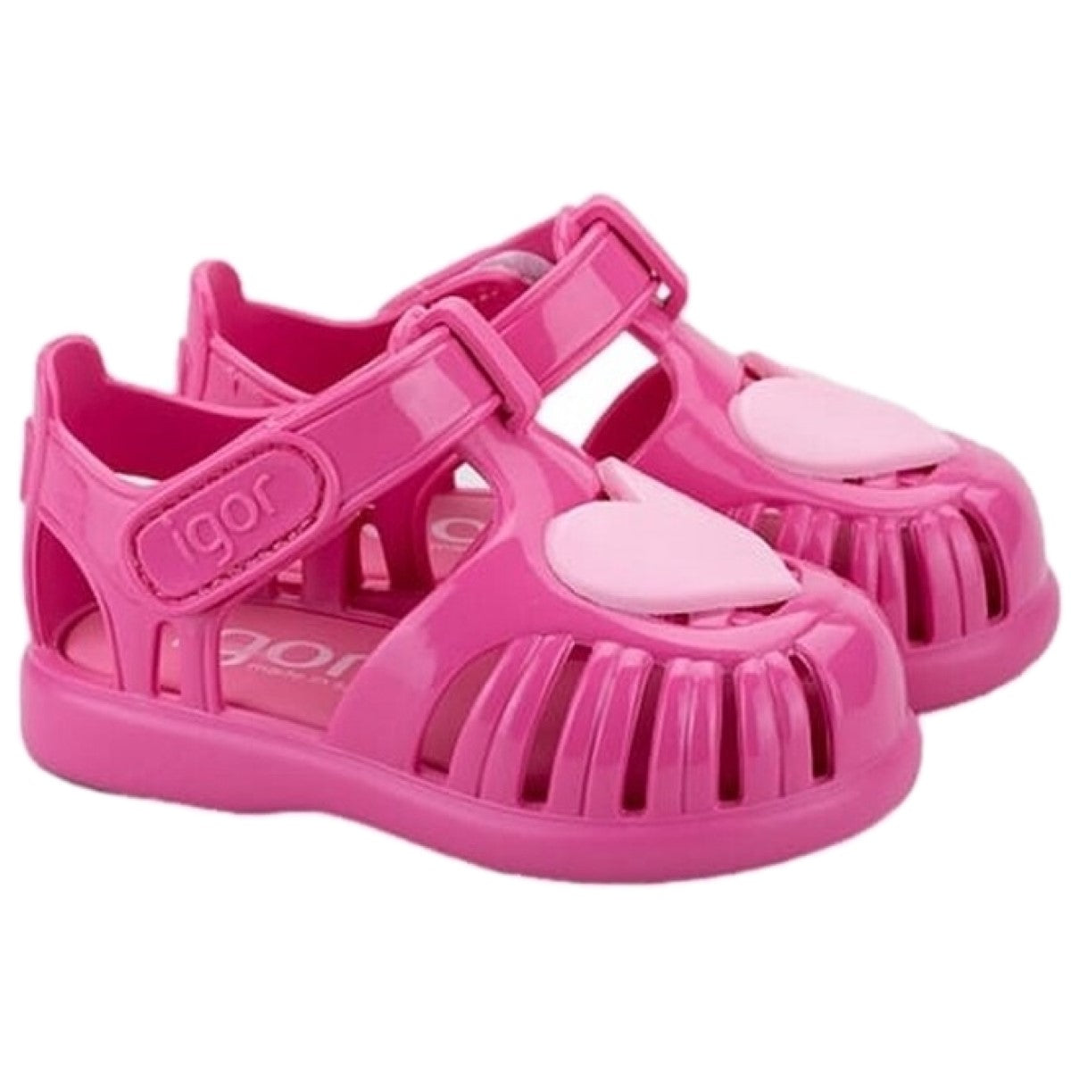 Sandali IGOR in gomma fuxia con cuore 20 - 28