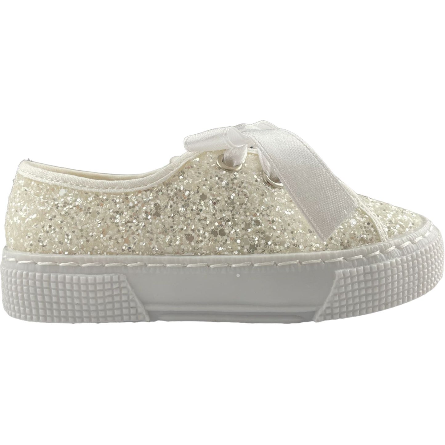 Shoes shoes white glitter satin laces from 24 to 40