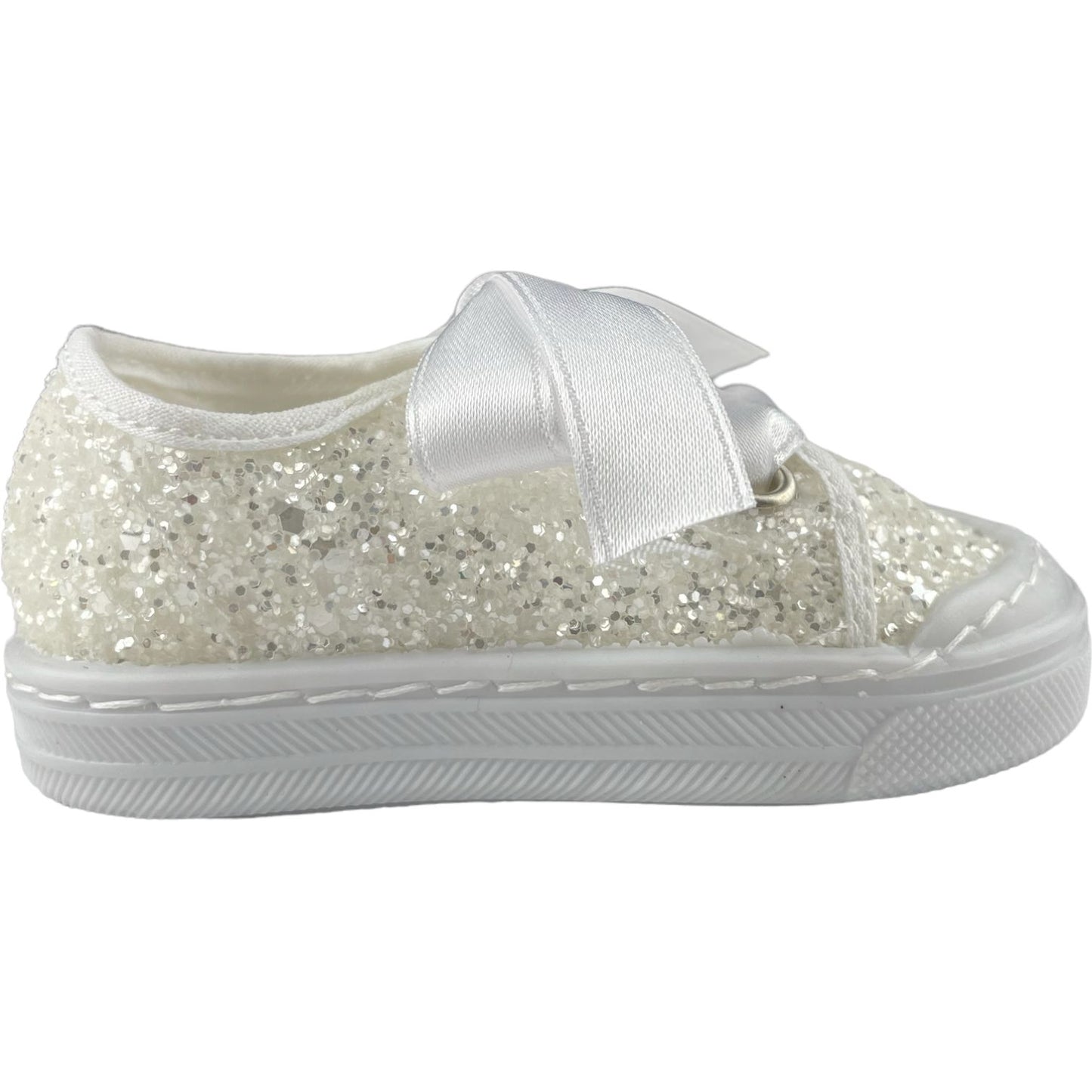 Shoes SpindoCtor Girl White Glitter Laces in 19 to 23