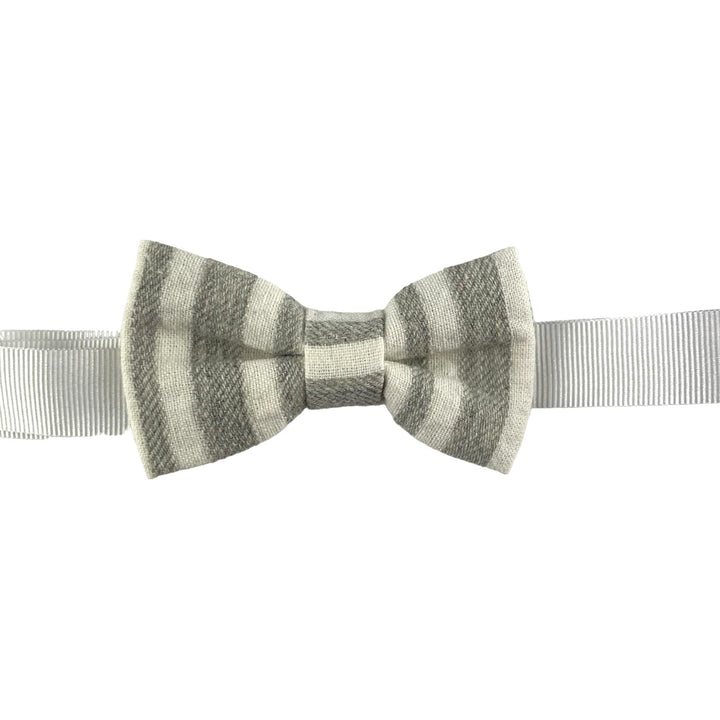 Papillon LE BEBE' rigato bianco e grigio