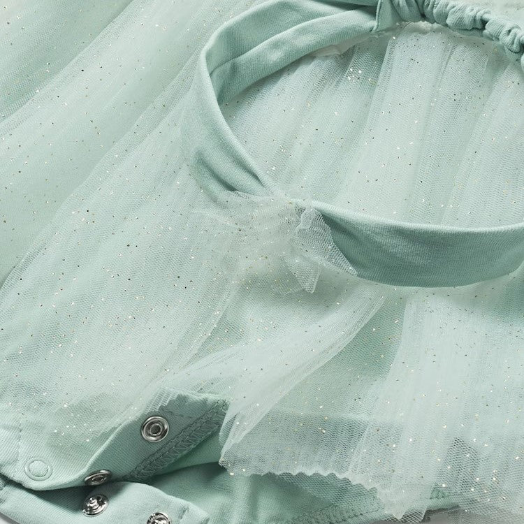 MAYORAL baby girl dress and headband green 1 month - 18 months