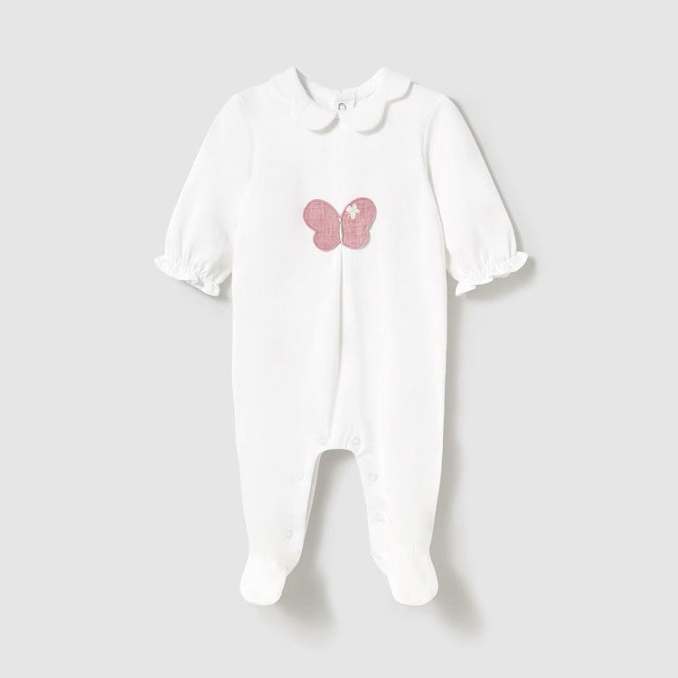 Baby rompers with embroidered butterflies 0 months - 4 months 