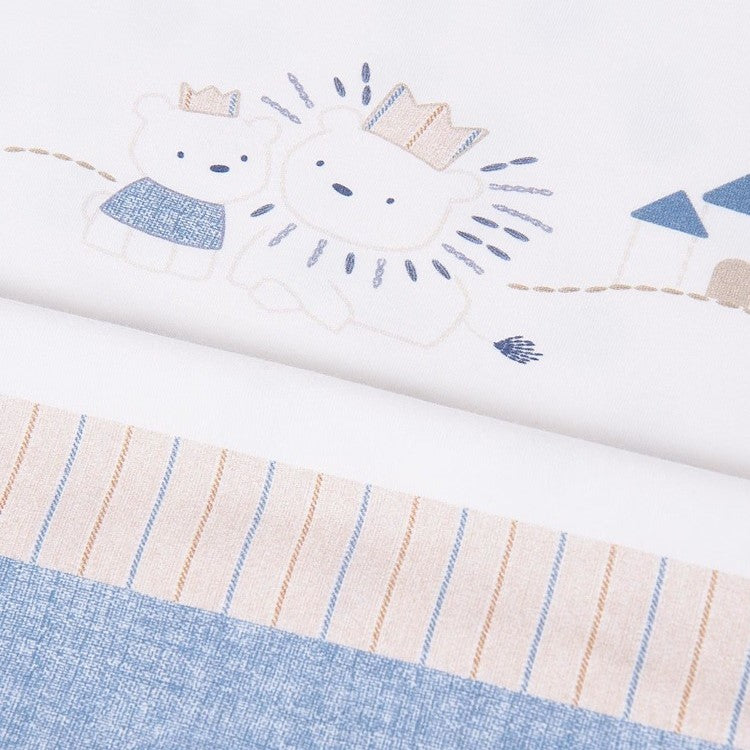 MAYORAL baby blanket white and blue lion