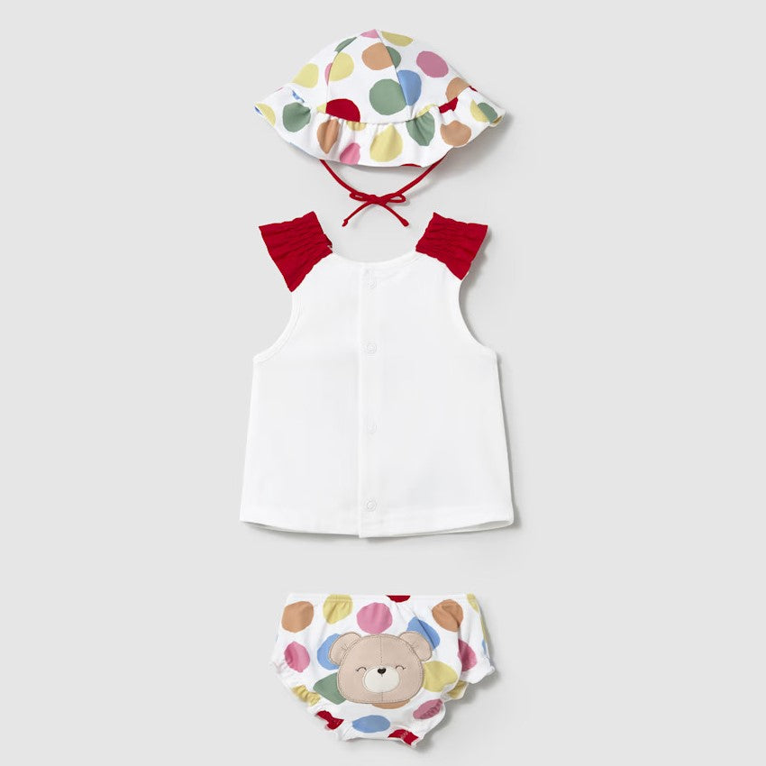 Completo MAYORAL costume top e cappello orsetto 1 mese - 18 mesi