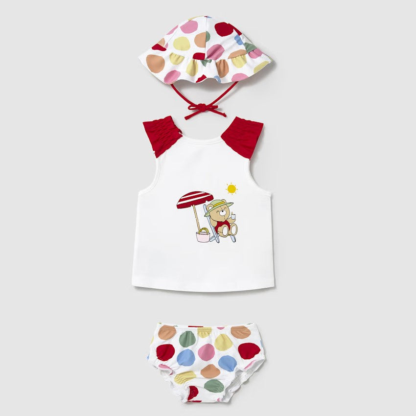 Completo MAYORAL costume top e cappello orsetto 1 mese - 18 mesi