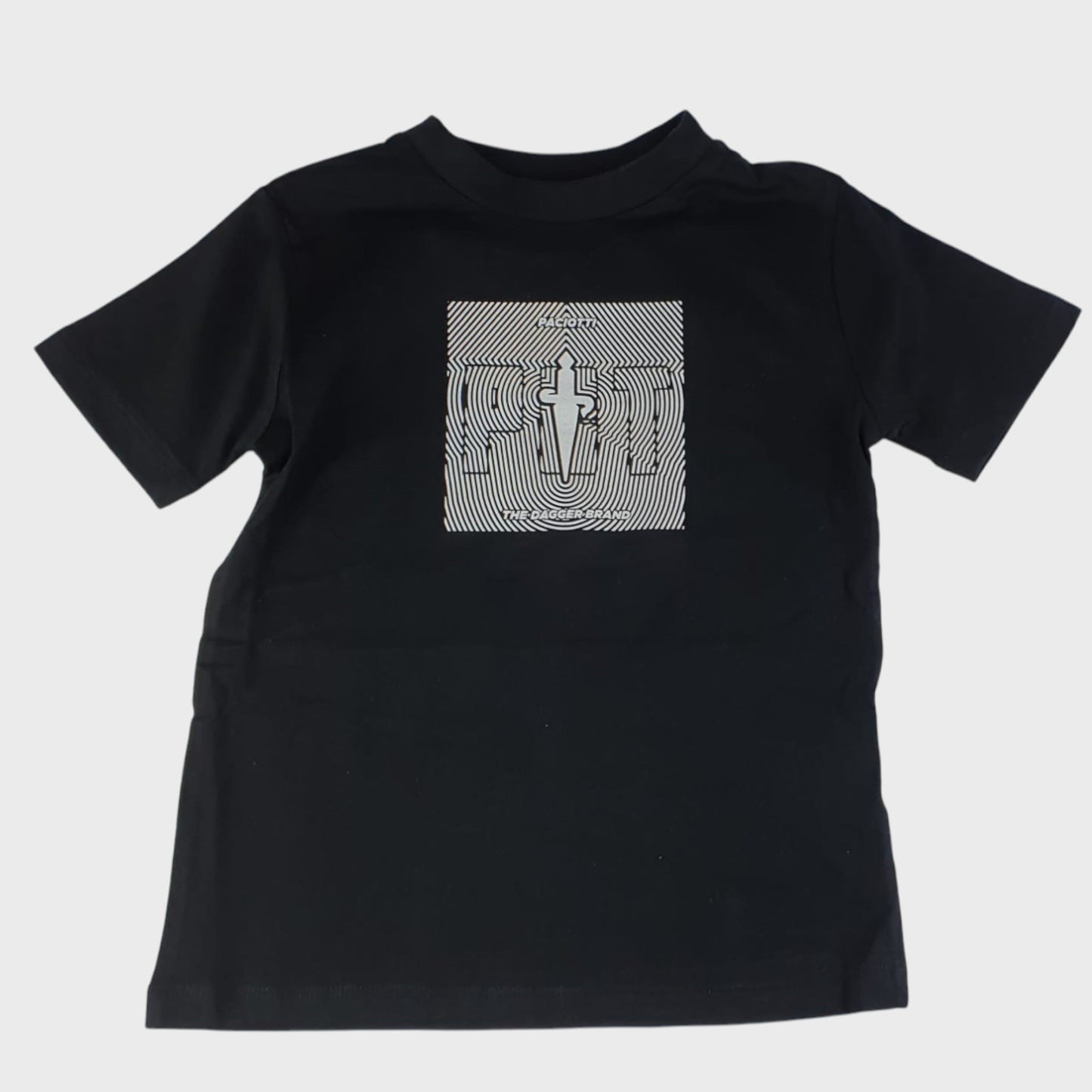 Completo CESARE PACIOTTI kids e junior t-shirt nera e bermuda nero 4 anni - 16 anni