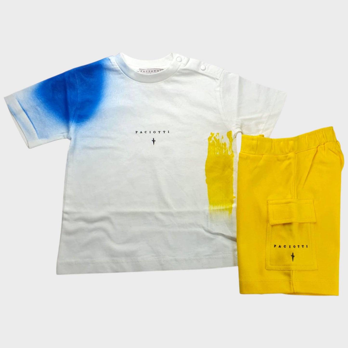 CESARE PACIOTTI baby and kids white and yellow set 24 months - 6 years 