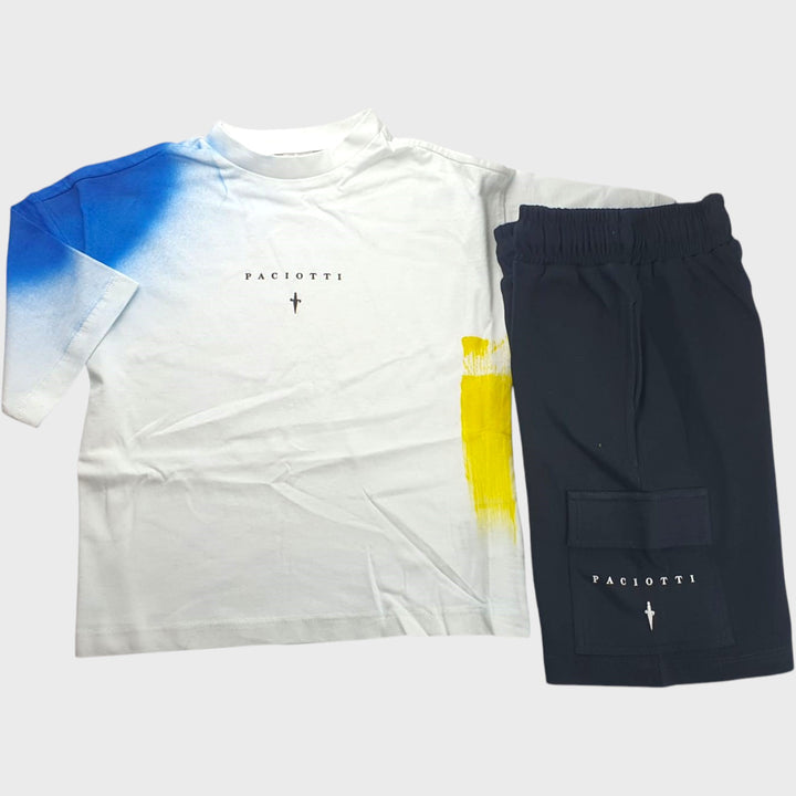 Cesare Paciotti Kids y Junior White T -SHIDS y Bermudas Black Bermuda 4 años - 16 años