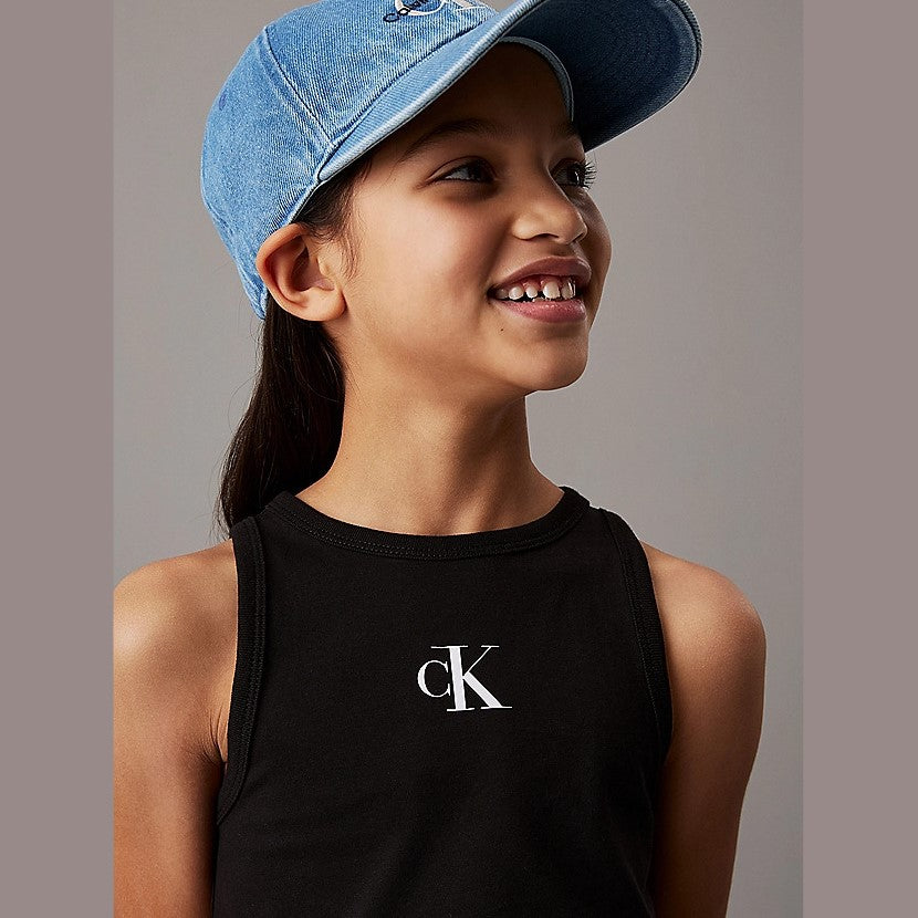 CALVIN KLEIN Slim Logo Tank Top Black 4 Years - 16 Years