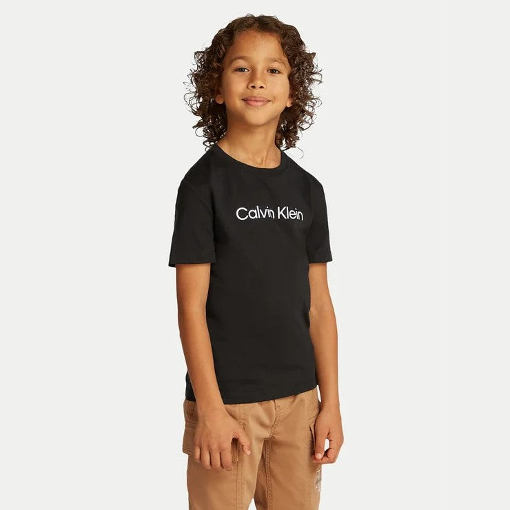 T-shirt CALVIN KLEIN unisex nera con logo 4 anni - 16 anni