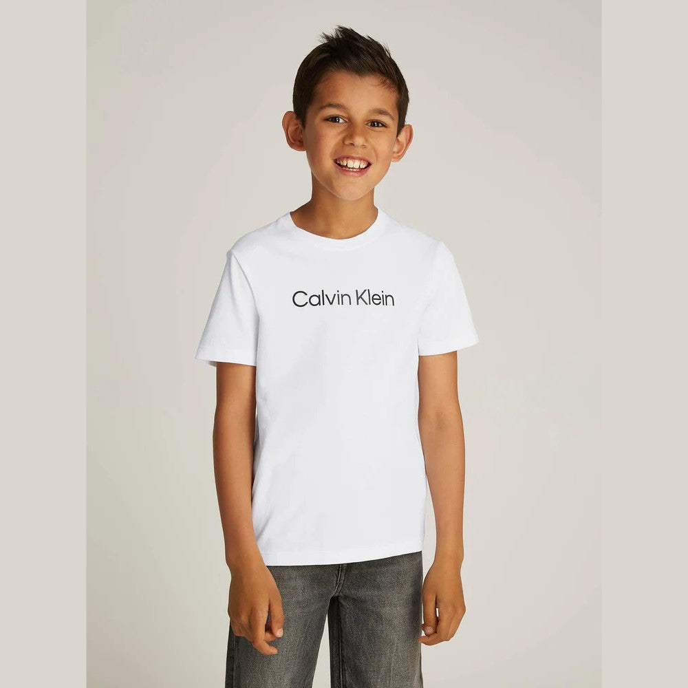 CALVIN KLEIN unisex white logo t-shirt 4 years - 16 years