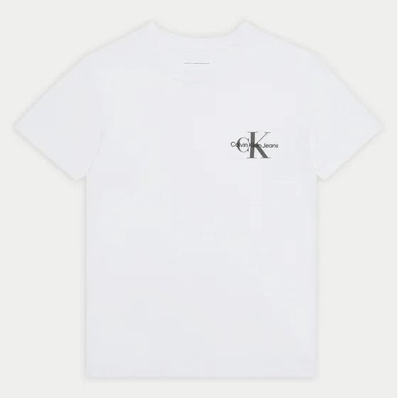 CALVIN KLEIN unisex white t-shirt with side logo 4 years - 16 years 