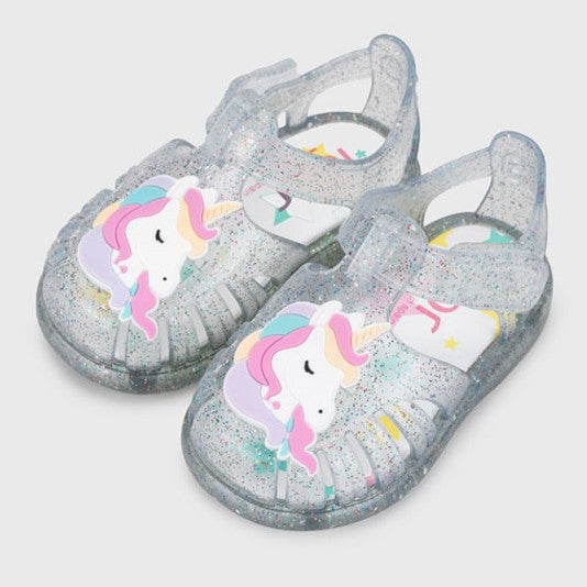 Sandali IGOR unicorno trasparente glitter 20 - 28