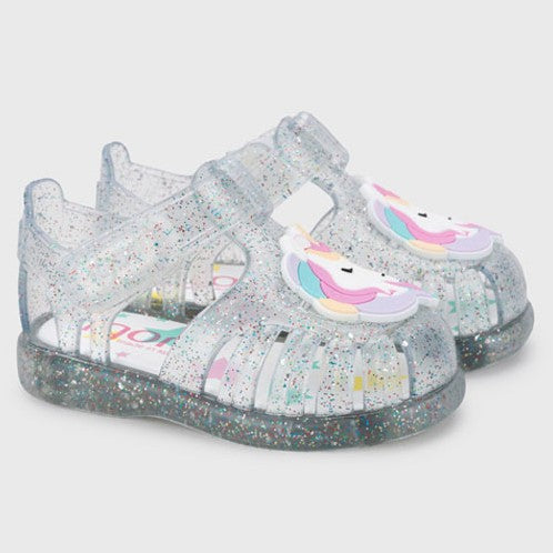 Sandali IGOR unicorno trasparente glitter 20 - 28