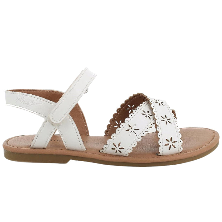 Sandali PRIMIGI fondo color cuoio con fasce ad incrocio 28 - 35