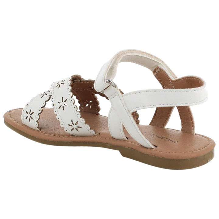 Sandali PRIMIGI fondo color cuoio con fasce ad incrocio 28 - 35