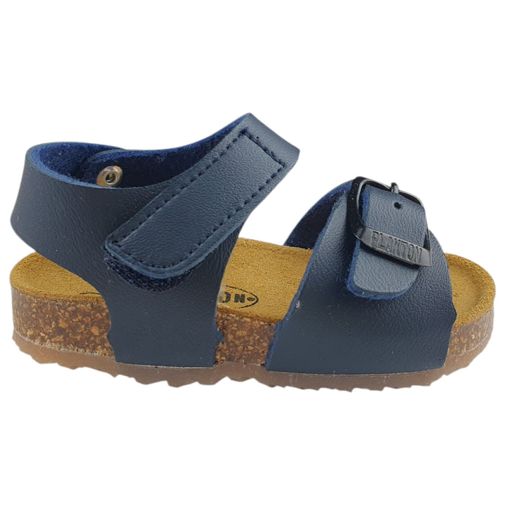 Sandalias de Plakton para niños azules que cierran velcro y se abrochan de 19 a 24
