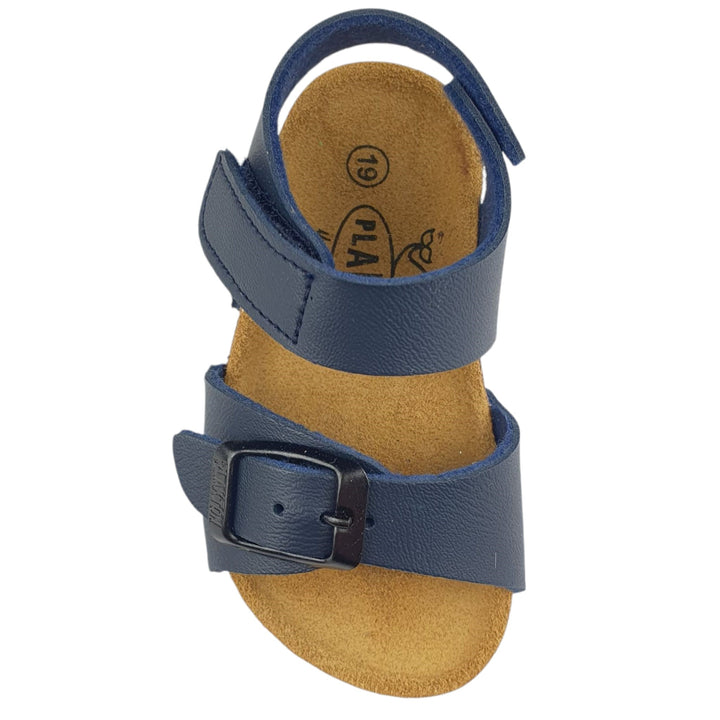 Sandalias de Plakton para niños azules que cierran velcro y se abrochan de 19 a 24