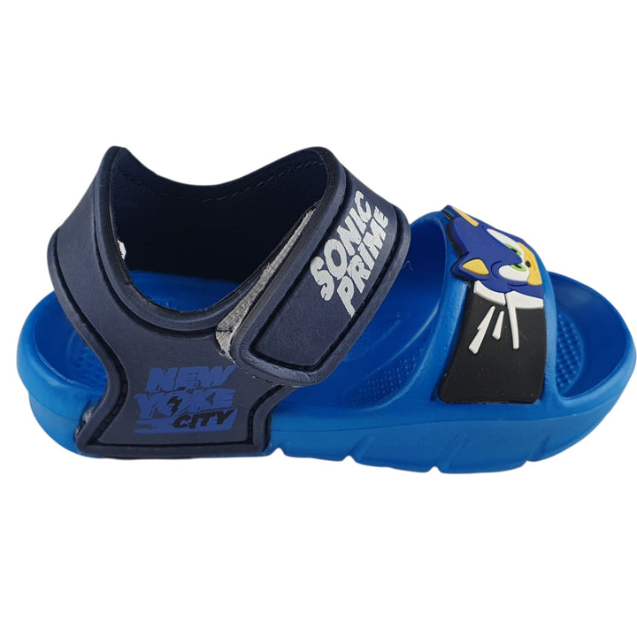 Sandalias de goma sónicas con velcro azul 24 - 32
