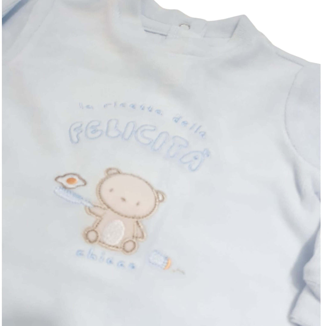 Tutina Cappello e Bavetta CHICCO in ciniglia azzurra con confezione regalo