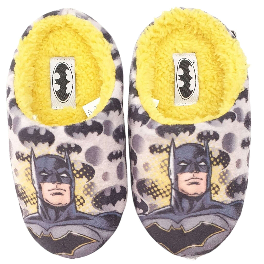 Gray and yellow Batman slippers 28/35