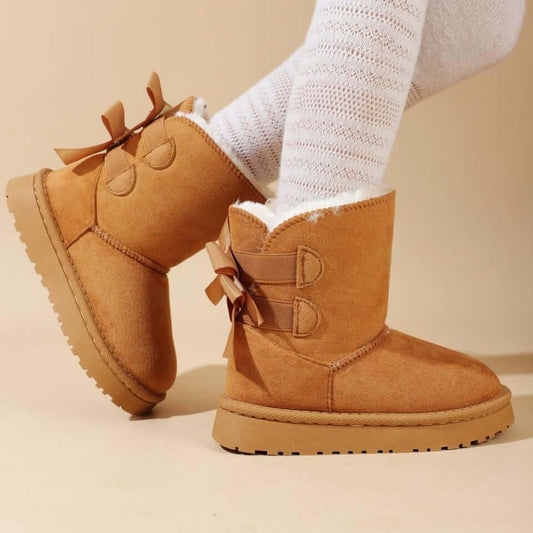 Botas KS by SOFIA con pelo sintético y lazos en la parte trasera camel 25-36