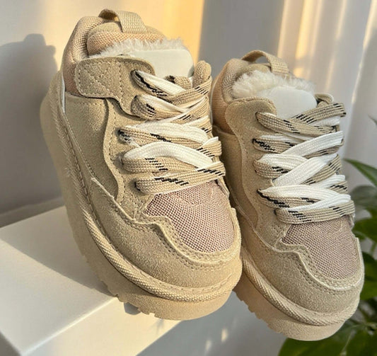 KS by Sofia shoes with lace and beige faux fur 25 - 36