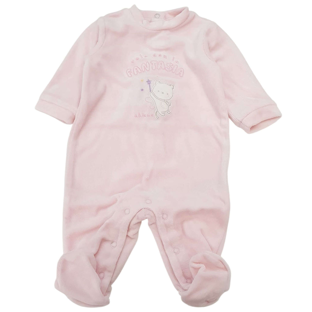 Complete CHICCO onesie, hat and pink female bib in gift box