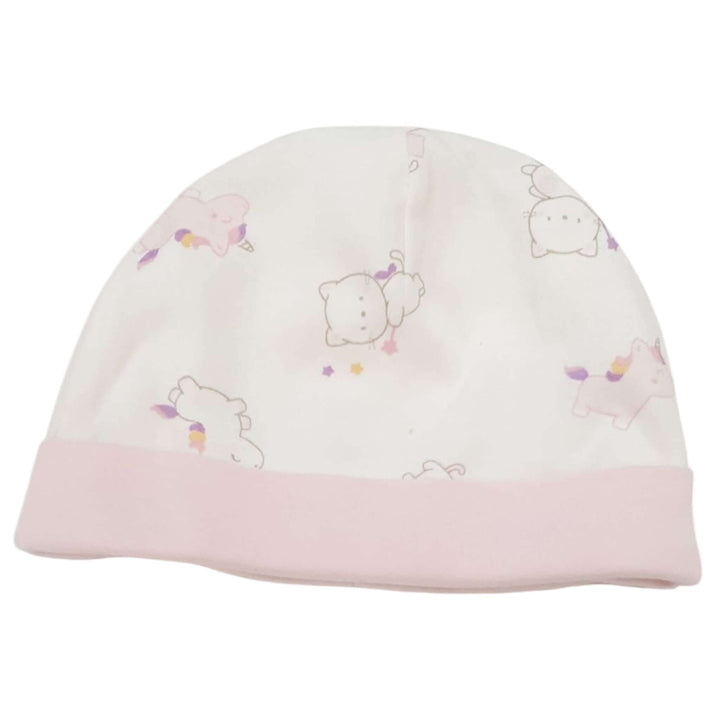 Complete CHICCO onesie, hat and pink female bib in gift box