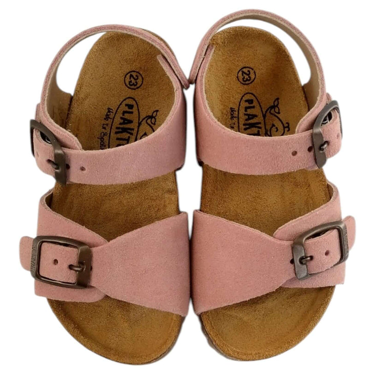 Sandali Primi Passi PLAKTON Pixel Rosa in pelle Taglie 19-24