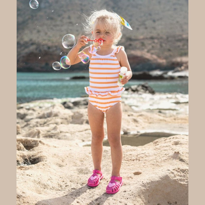 Sandali IGOR in gomma fuxia con cuore 20 - 28