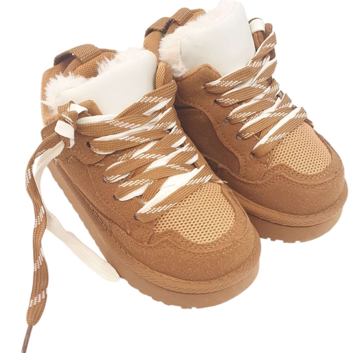 Scarpe KS by Sofia con laccio ed ecopelliccia camel 25 - 36