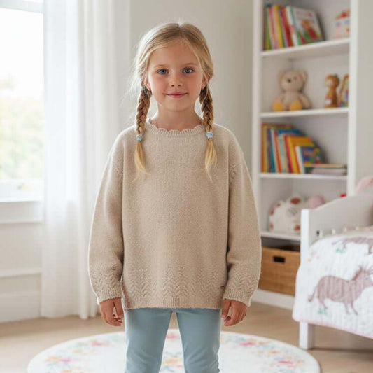 MAYORAL beige sweater for girls 2 years - 10 years