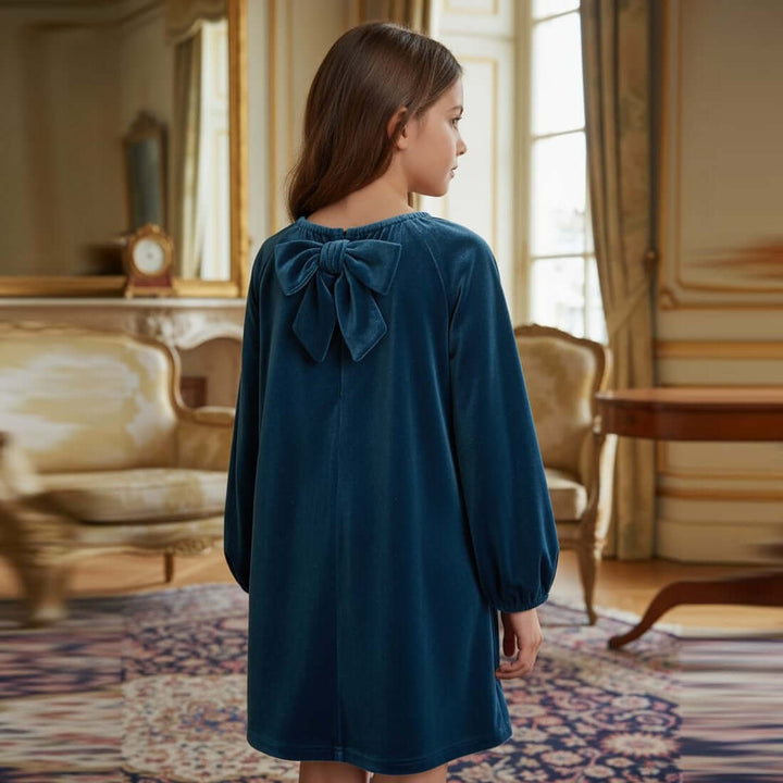 Vestido de veludo brilhante MAYORAL de 2 a 10 anos