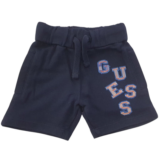 Blue GUESS Bermuda shorts in brushed cotton with logo 3/6 months - 7 years