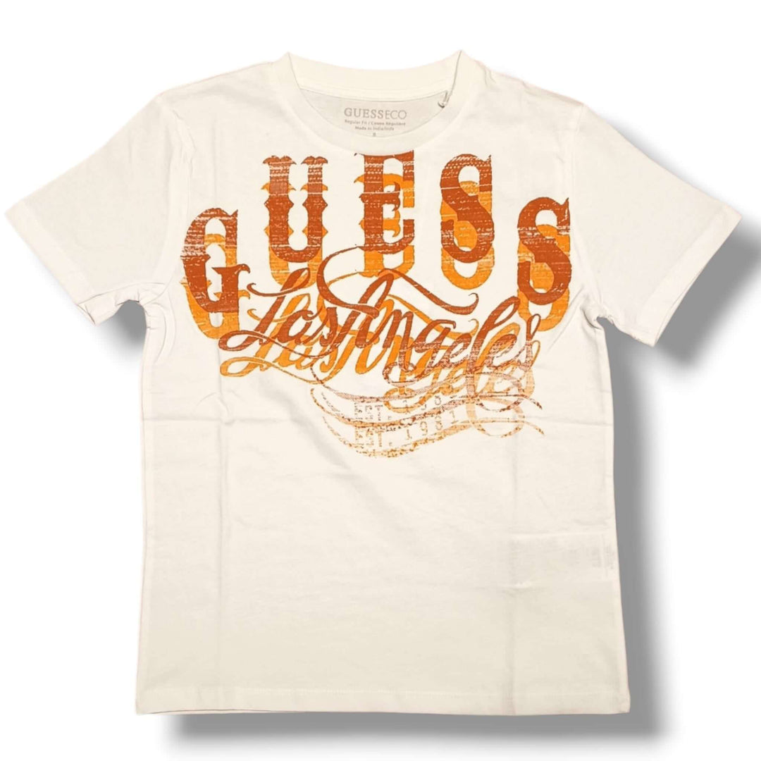 T-shirt GUESS bambino logo arancio 8 anni - 16 anni