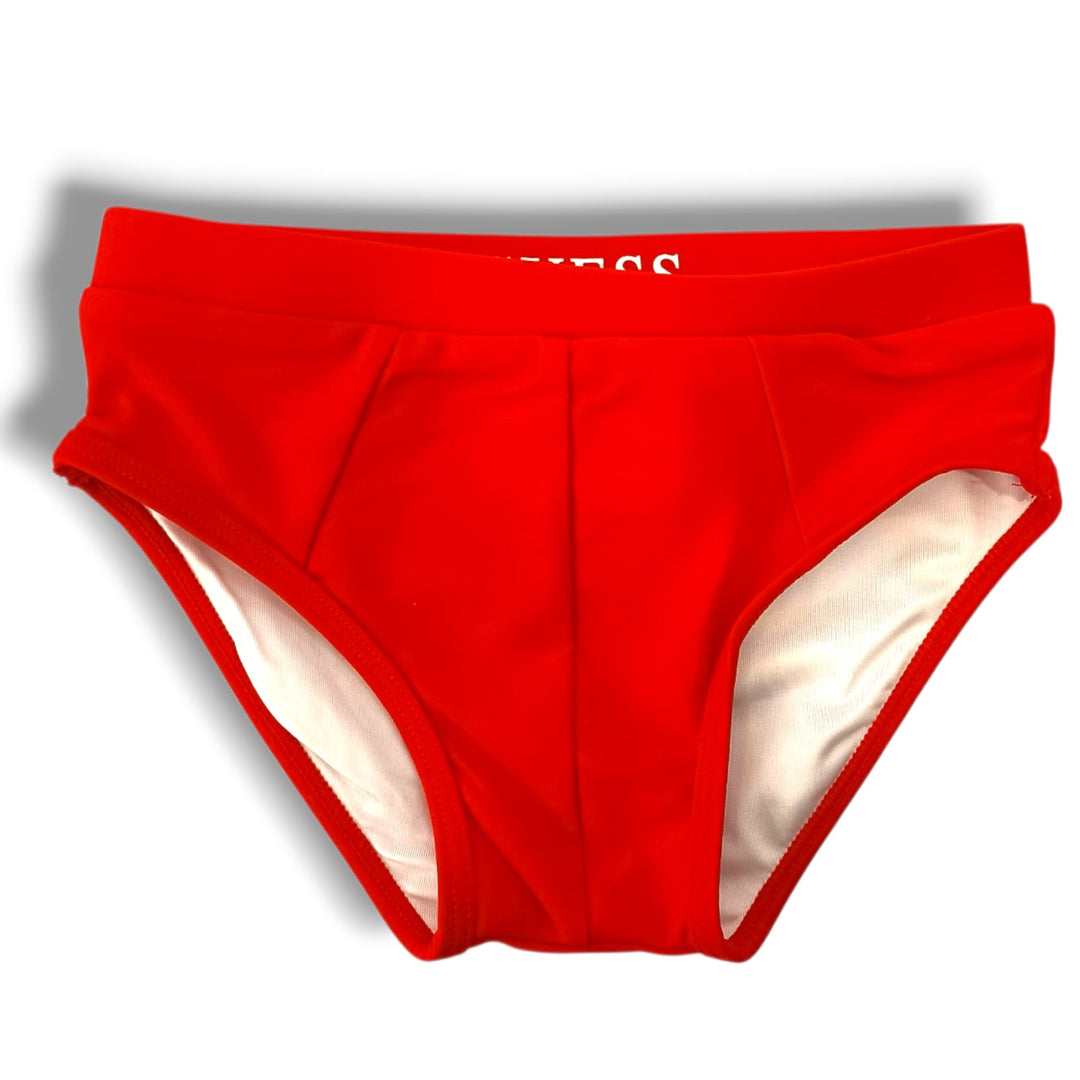 Costume GUESS rosso con logo sul retro 3 mesi - 8 anni