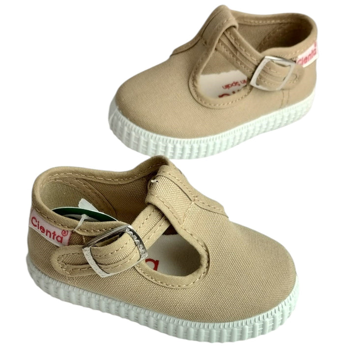 Scarpe CIENTA in tela occhietto primi passi beige 18 - 24