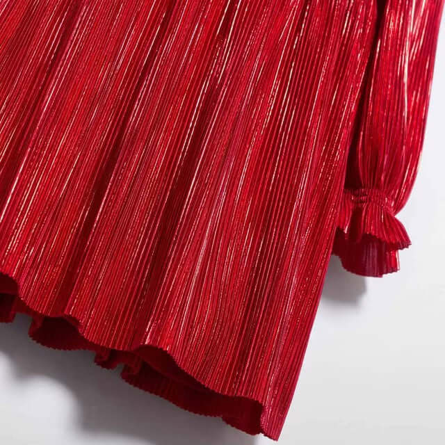 ABEL & LULA elegant red pleated dress for special occasions 4 years - 12 years