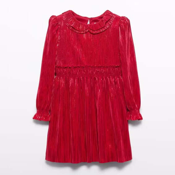 ABEL & LULA elegant red pleated dress for special occasions 4 years - 12 years