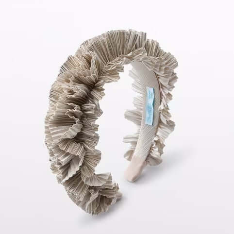 Diadema plisada dorada ABEL & LULA