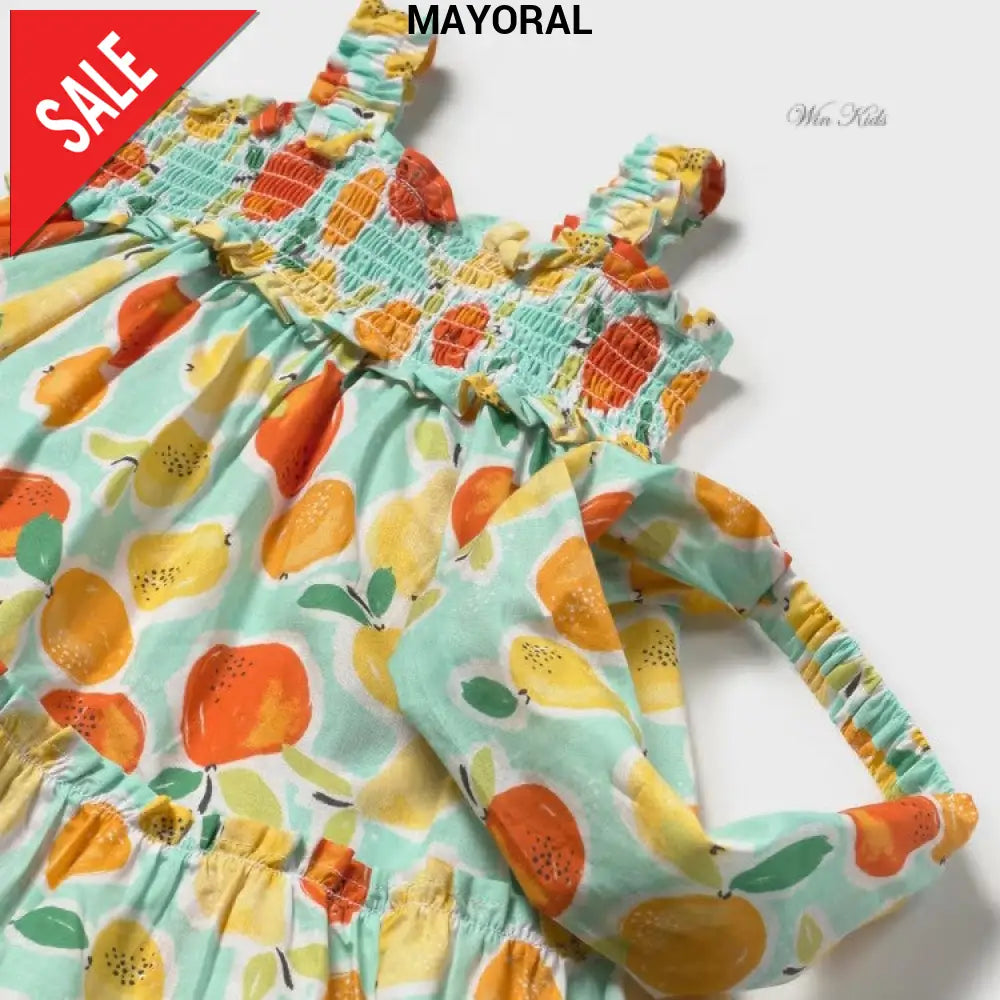 Abito e fascia MAYORAL a fantasia tema frutta 6 mesi - 4 anni Abiti